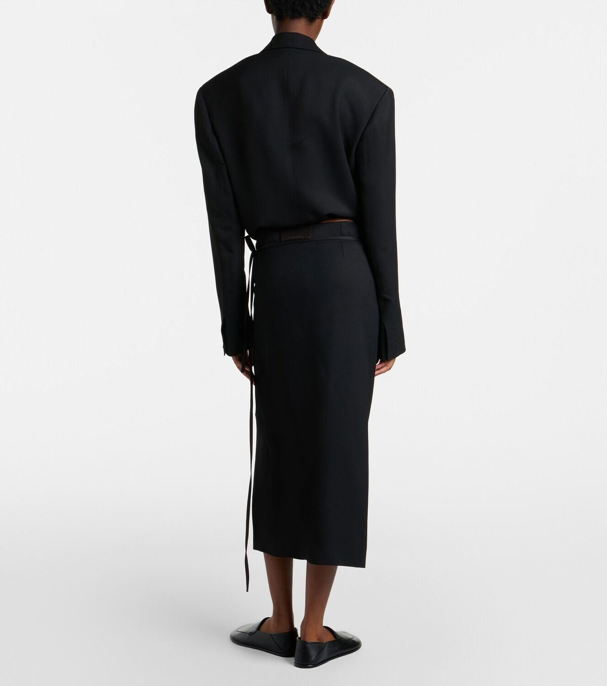 Calvin Klein Collection Hallie striped midi skirt