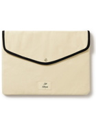 Café Kitsuné - Logo-Appliquéd Cotton-Canvas Laptop-Case
