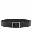 MM6 Maison Margiela Men's Numeric Buckle 3.0 Leather Belt in Black 