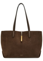 Demellier The Tokyo Suede Tote - Dark Brown - One Size