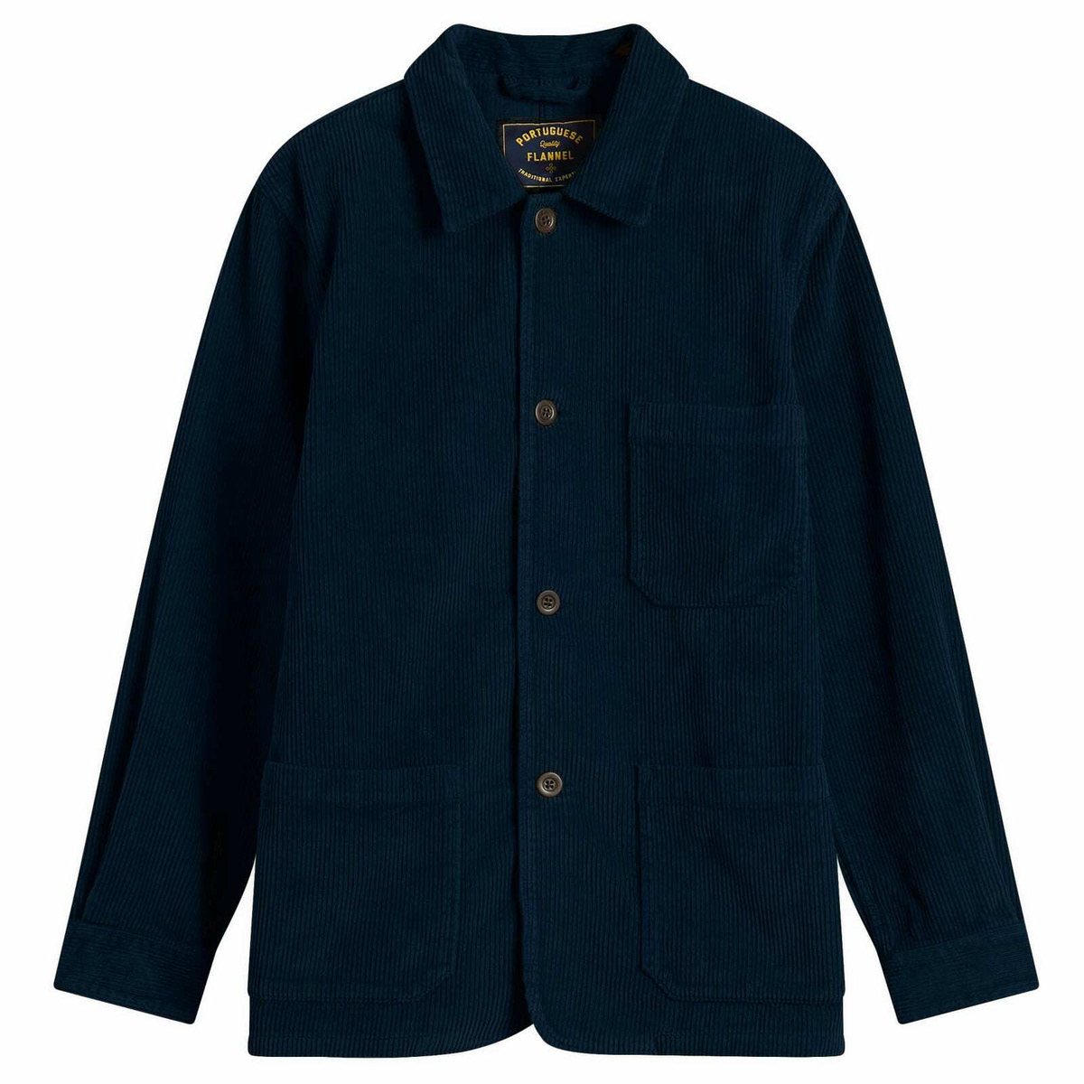 Portuguese Flannel Men's Labura Corduroy Chore Jacket in Navy