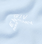 GIVENCHY - Logo-Embroidered Loopback Cotton-Jersey Hoodie - Blue