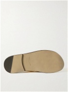 Manolo Blahnik - Otawi Woven Raffia and Leather Sandals - Neutrals