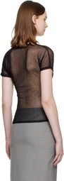 Paloma Wool Black Olimpia Mesh T-shirt