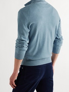 BRUNELLO CUCINELLI - Cashmere Half-Zip Sweater - Blue