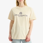 Sporty & Rich Women's H&W Crest T-Shirt in Cream