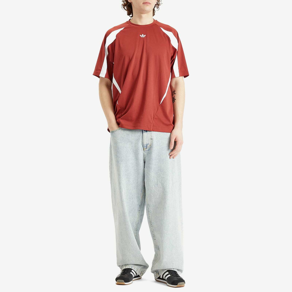 ★★Adairs★★ Skateboarding Team Geist Jersey Ruby White JC Adidas Men's Teamgeist Jersey in Preloved Ruby/White adidas