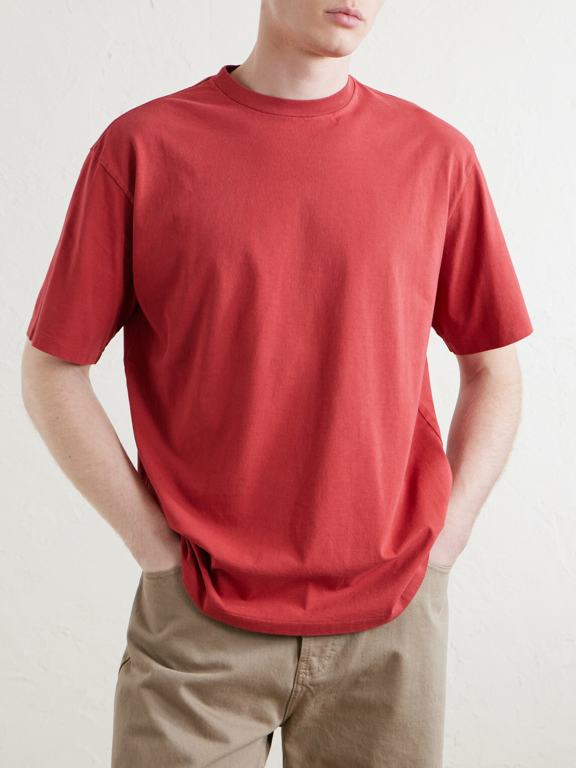 A.PRESSE - Cotton-Jersey T-Shirt - Red