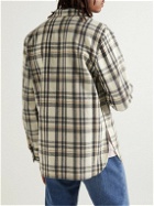 Séfr - Marcel Checked Recycled-Flannel Shirt - Neutrals