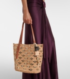 Rabanne Small embellished raffia tote bag