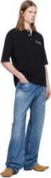Dsquared2 Black 'Dsquared2 Signature' Tennis Fit Polo