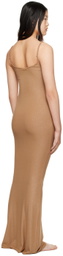 SKIMS Tan Soft Lounge Shimmer Maxi Dress