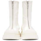 both Off-White Satin Gao Two-Way Boots