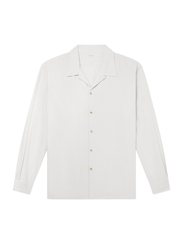 Photo: A.PRESSE - Camp-Collar Silk Shirt - Neutrals