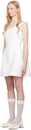 SHUSHU/TONG SSENSE Exclusive Bridal Capsule Pleated Collar Minidress