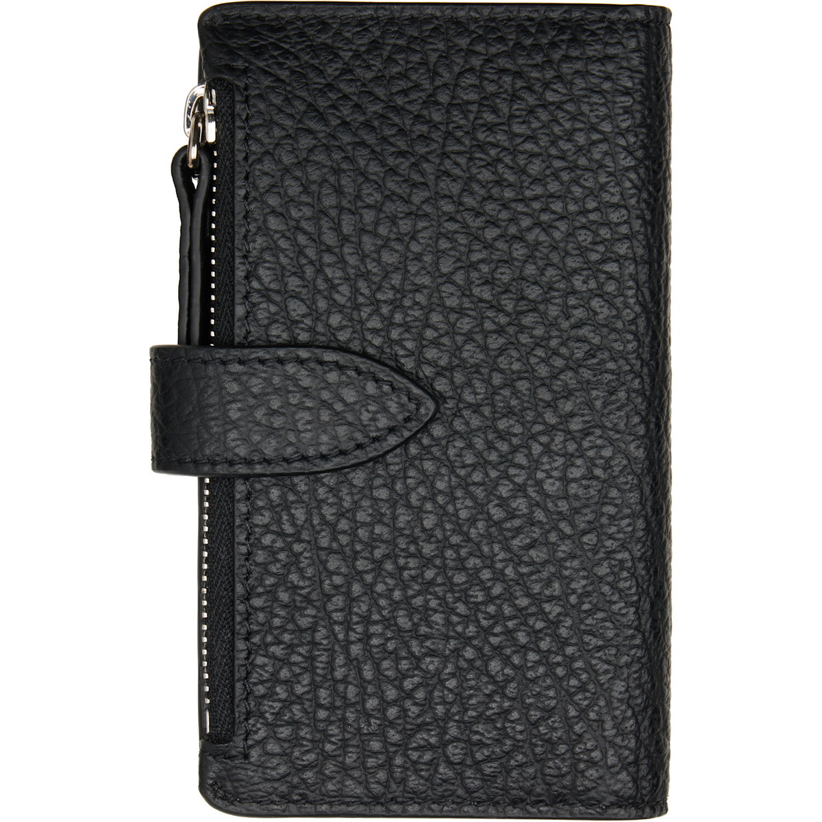 Maison Margiela Black Four Stitches Zip Card Holder