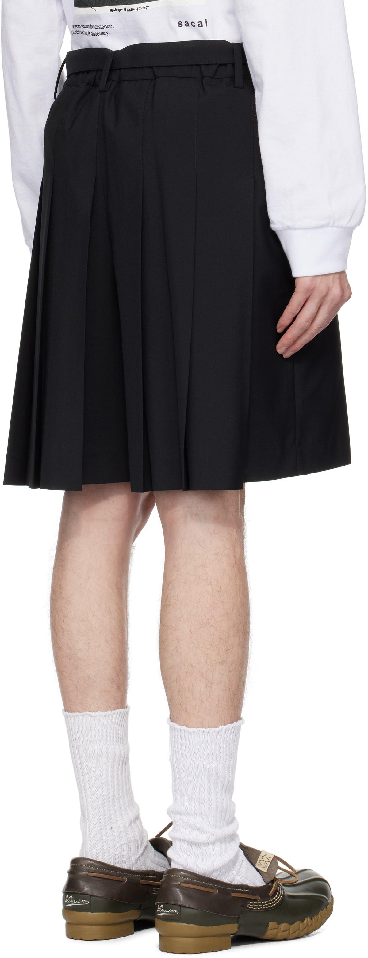 sacai Black Suiting Shorts Sacai