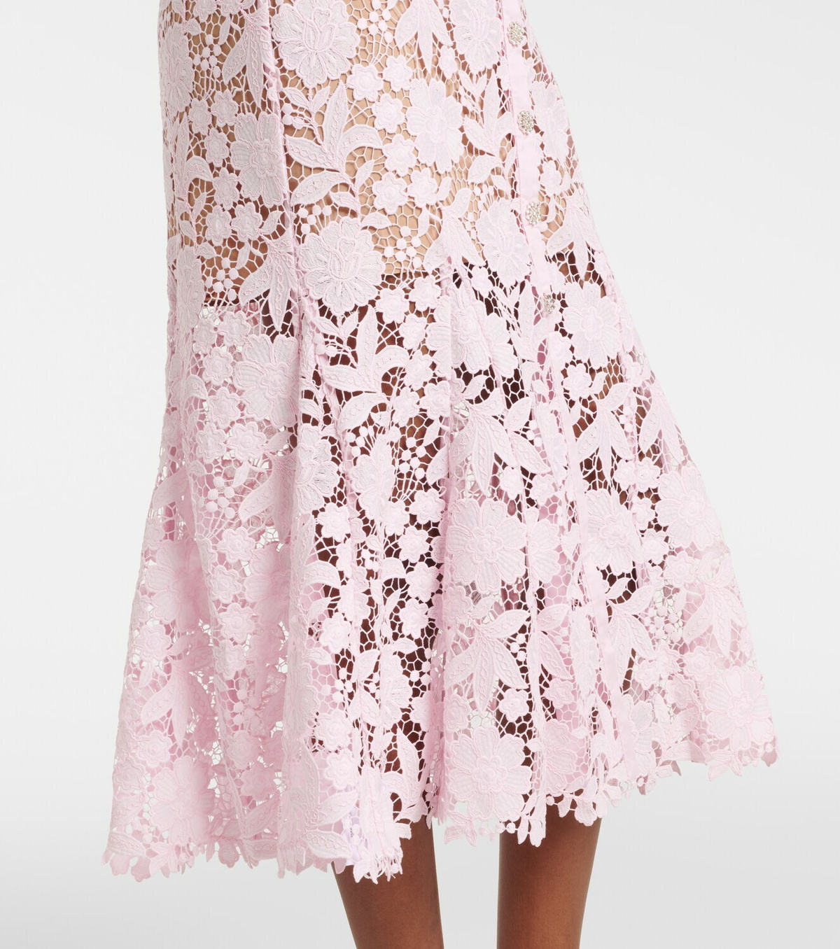 Self-Portrait Belted lace shirt dress
