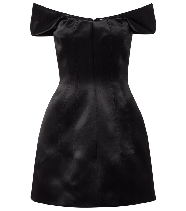 Photo: McQueen Off-shoulder satin minidress