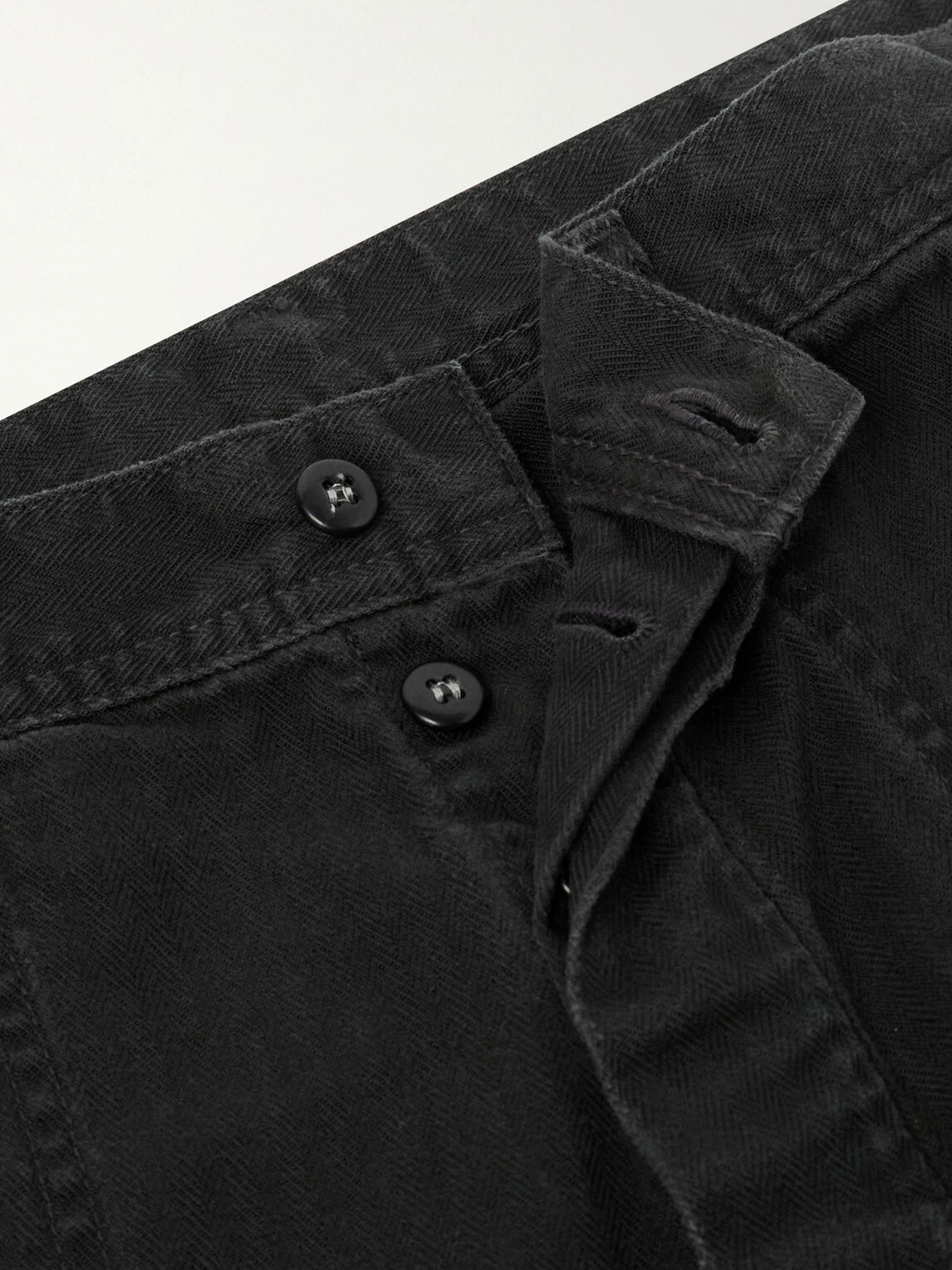 FULLCOUNT - USN Seamen’s Straight-Leg Herringbone Trousers - Black