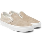 Vans - OG Classic LX Brushed-Nubuck Slip-On Sneakers - Beige