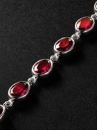 PATTARAPHAN - Ying 14-Karat White Gold Garnet Bracelet