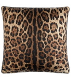 Dolce&Gabbana Casa Leopardo Small silk twill cushion