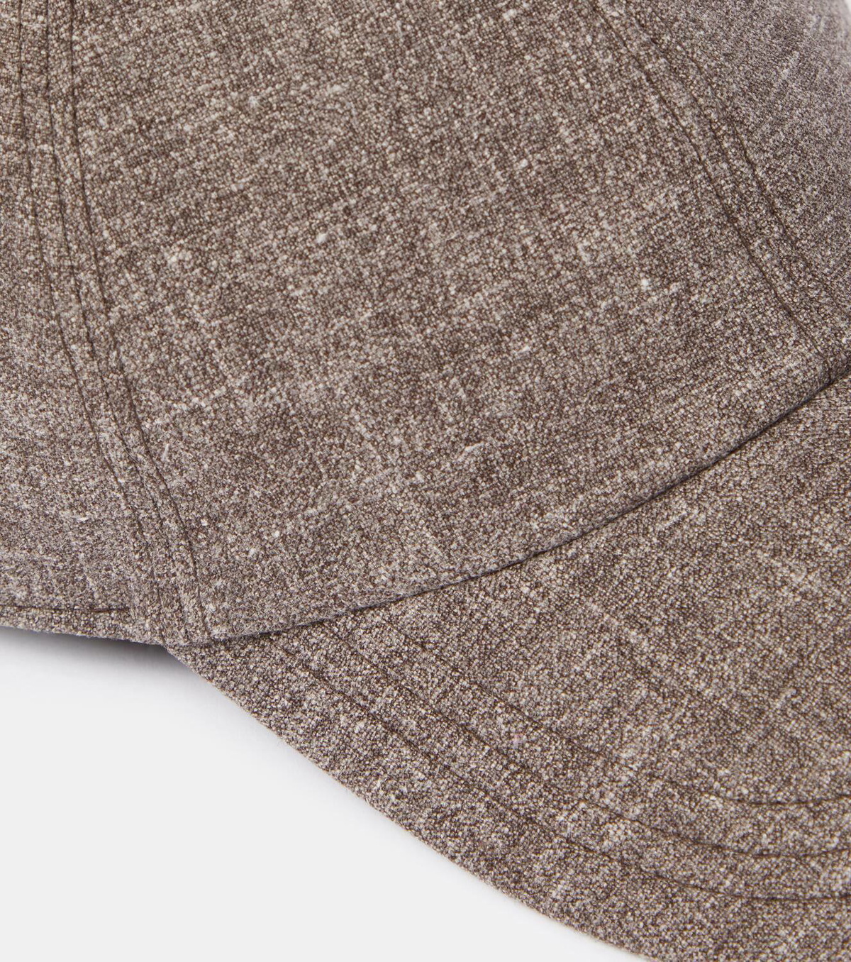 The Row Caspian silk, linen, and wool baseball cap