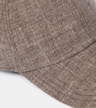 The Row Caspian silk, linen, and wool baseball cap