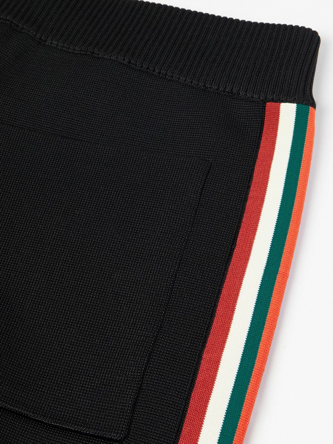 Wales Bonner - Tide Straight-Leg Striped Knitted Track Pants - Black