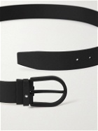 Montblanc - 3.5cm Rubberised Leather Belt - Black
