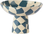 Henry Holland Studio Blue & White Check Chalice Bowl