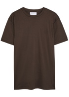 Raith Luxe Mercerised Cotton T-shirt Dark Brown