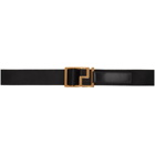 Versace Black Greca Buckle Belt