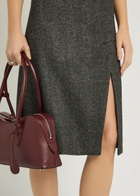 Stella Mccartney Herringbone Wool Knee-length Skirt Grey
