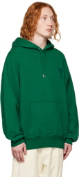 AMI Paris Green Ami De Cœur Hoodie