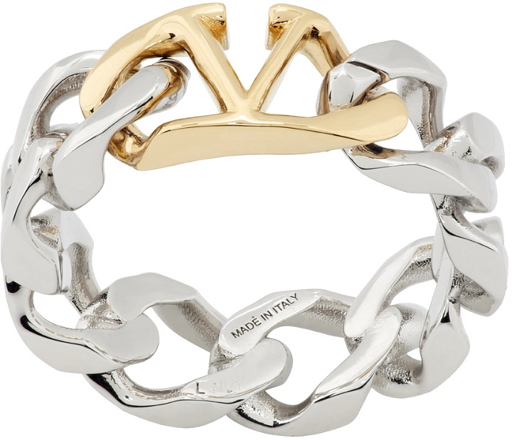 Photo: Valentino Garavani Silver VLogo Chain Ring