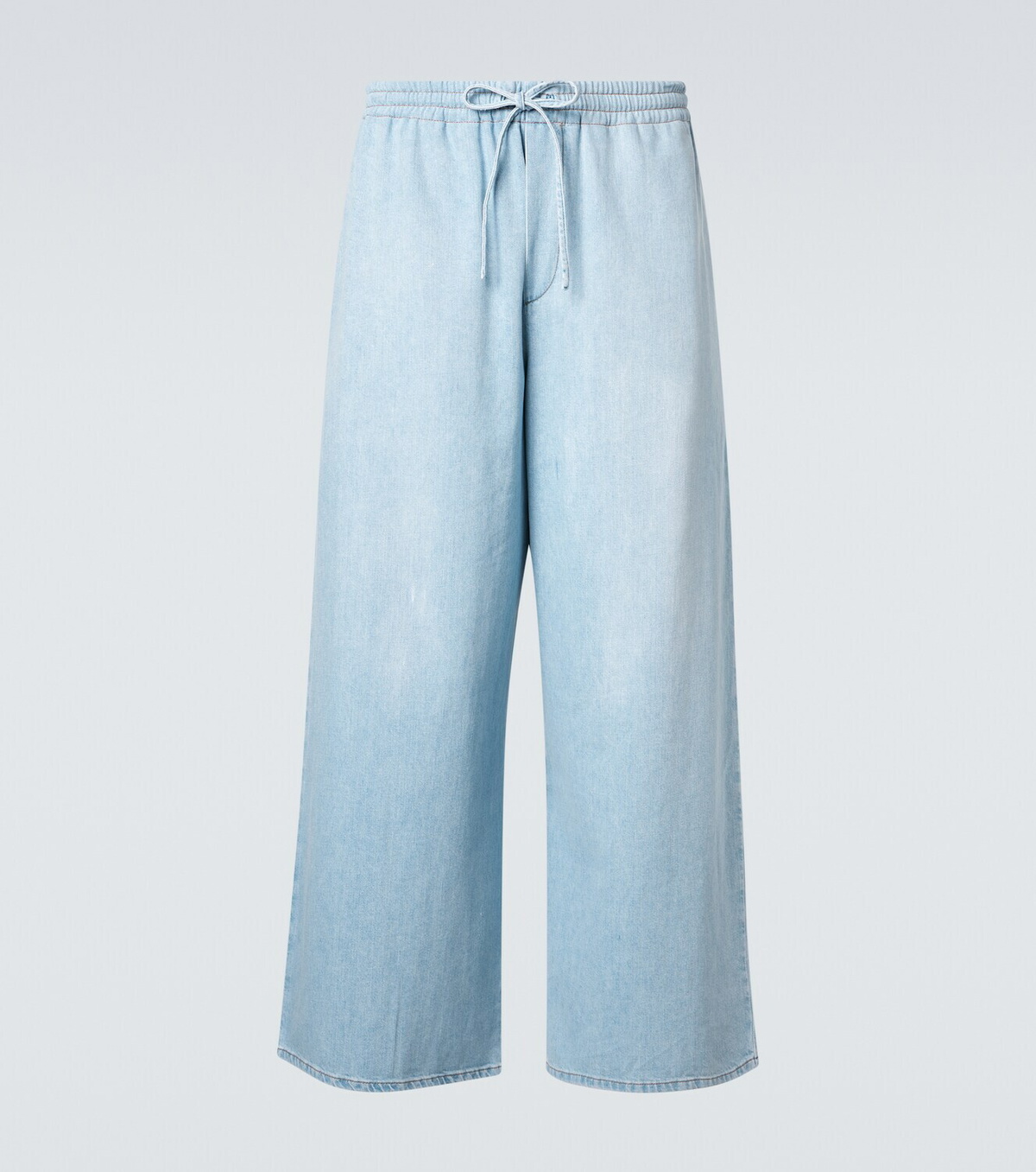 Loewe Anagram denim cropped wide-leg pants
