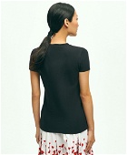 Brooks Brothers Women's Supima Cotton Stretch Pique T-Shirt | Black