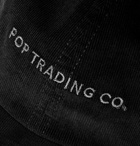 Pop Trading Company - Logo-Embroidered Cotton-Corduroy Baseball Cap - Black