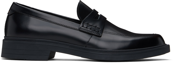 Photo: BOSS Black Leather Penny Loafers