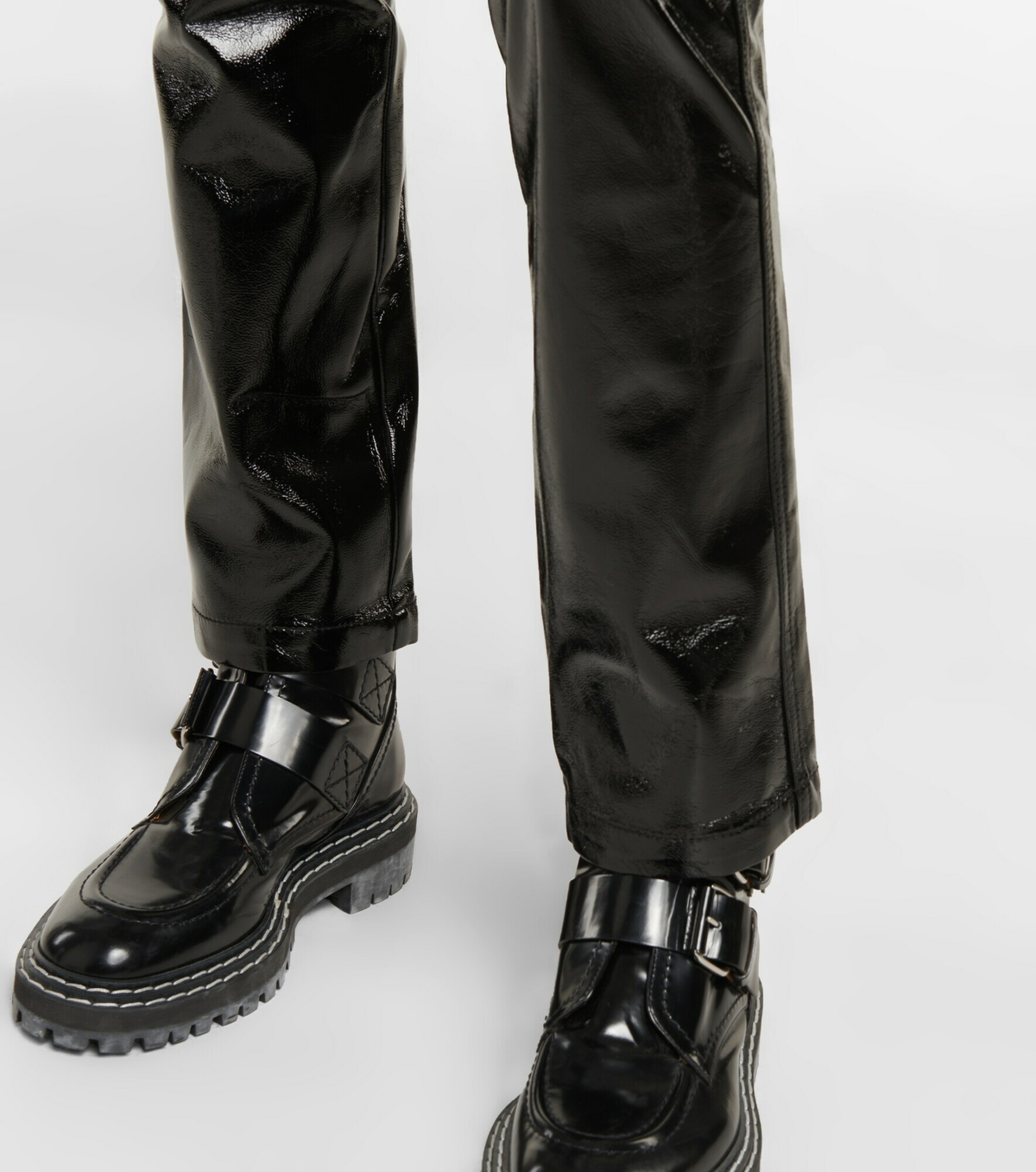 Proenza Schouler - White Label coated high-rise straight pants