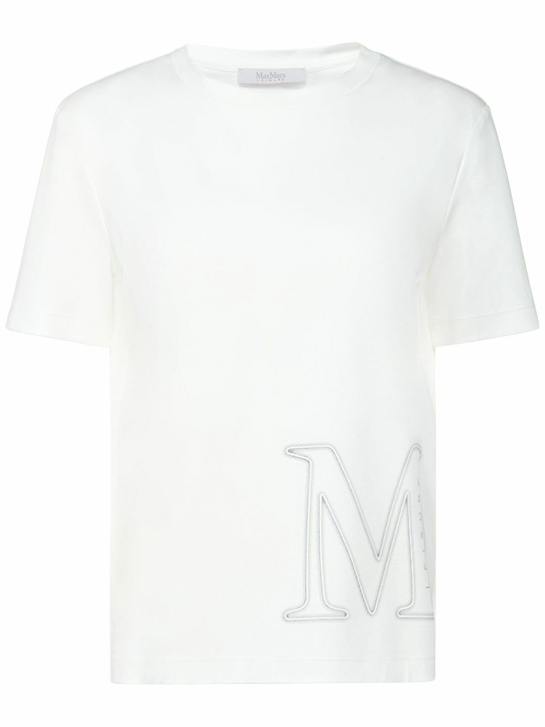 MAX MARA - Monviso Logo Cotton & Modal T-shirt Max Mara
