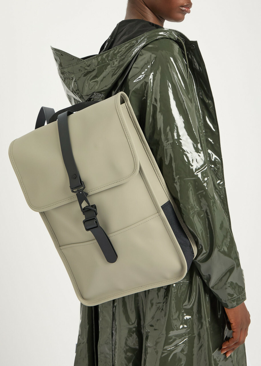 Rains Mini Rubberised Backpack - Sage - One Size