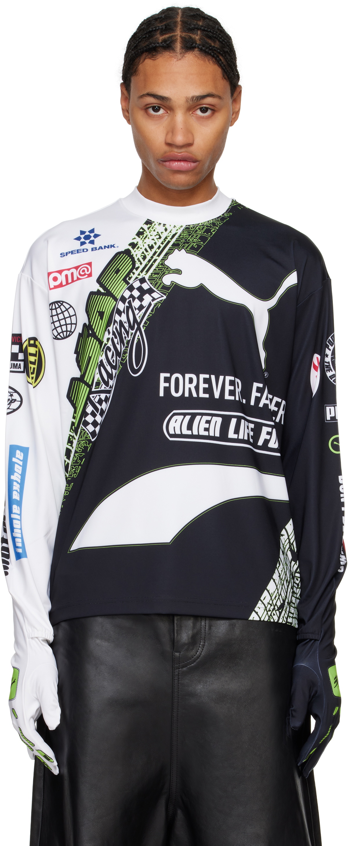 PUMA Black & White A$AP Rocky Edition Tire Glove T-shirt Puma