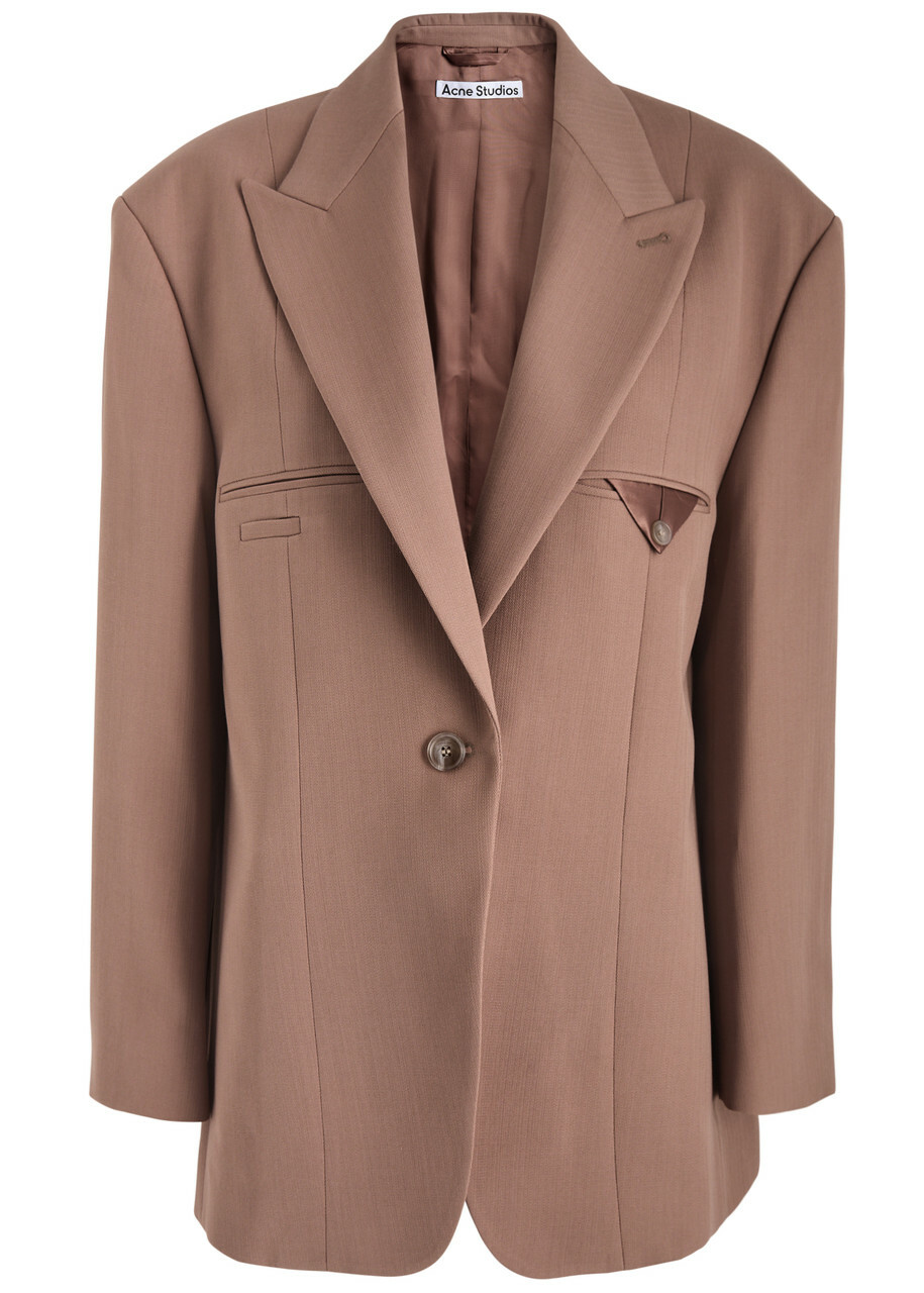 【送料&関税込】Acne Studios Burgundy Wool Blend Blazer Wool blazer Acne Studios Burgundy size 34 IT in Wool - 31346761