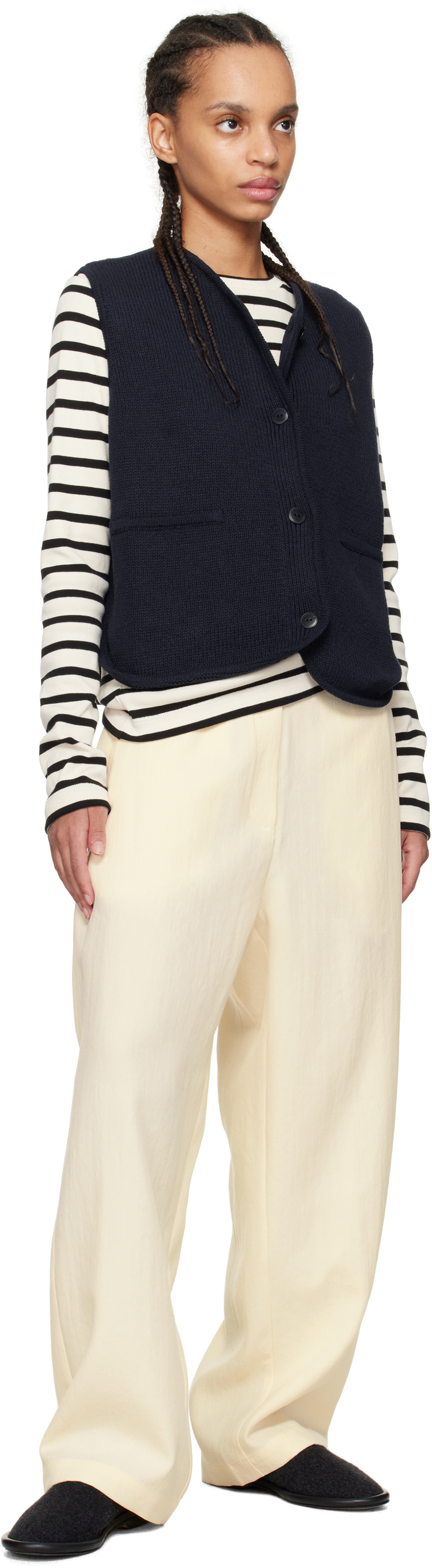 Cordera Navy Cotton Vest