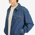 A.P.C. Men's Fabrizio Zipped Denim Jacket in Washed Indigo
