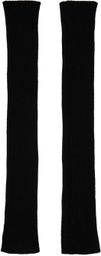 Rick Owens Black Porterville Ribbed Arm Warmers