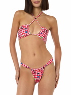MC2 Saint Barth Women Beandeau Bikini Dahelle With Gingham And Fancy Print | Beepy Bella Special Edition